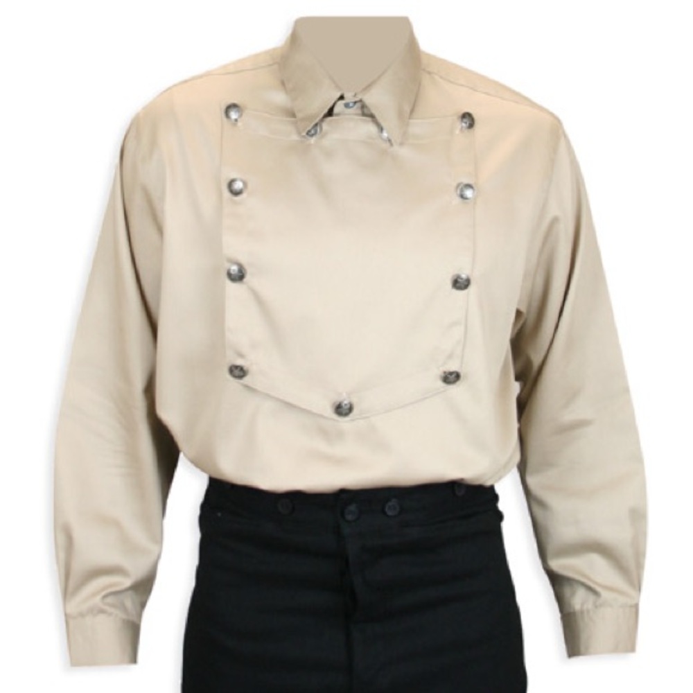 Frontier Classics Khaki "Longview" Bib Front Shirt